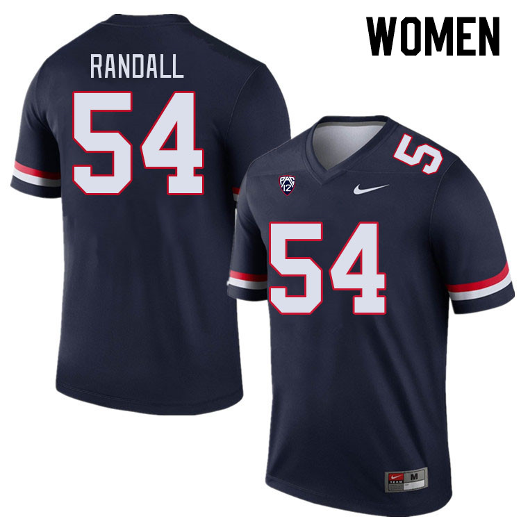 Women #54 Chase Randall Arizona Wildcats College Football Jerseys Stitched-Navy